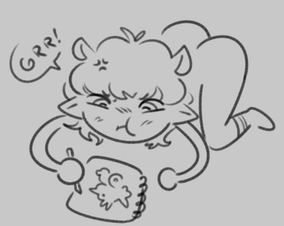 Angery bird doodle by Peachy